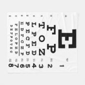 Augen-Diagramm-Optometrikerdecke Fleecedecke (Vorderseite (Horizontal))