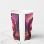 Augen, die Jack-o'-Laterne-Becher glühen Pappbecher (Rechts)