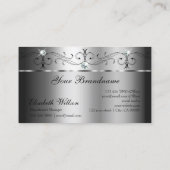 Augen, die silberne, gequetschte Juwelen mit Logo Visitenkarte (Rückseite)