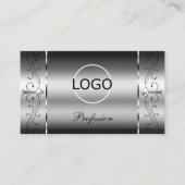 Augen, die silberne, gequetschte Juwelen mit Logo Visitenkarte (Vorderseite)
