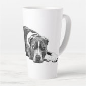 Augen, die sprechen Loyalty Pitbull Mix Tasse (Rechte Ecke)