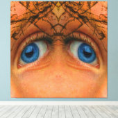 Augen einer Alien Leinwanddruck (Insitu (Holzboden))