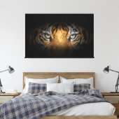 Augen einer Tiger-Leinwand Leinwanddruck (Insitu (Schlafzimmer))