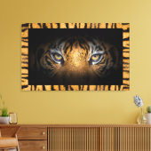 Augen einer Tigermauer Art Leinwanddruck (Insitu (Wohnzimmer))