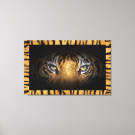 Augen einer Tigermauer Art Leinwanddruck