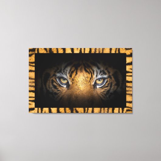 Augen einer Tigermauer Art Leinwanddruck (Vorderseite)