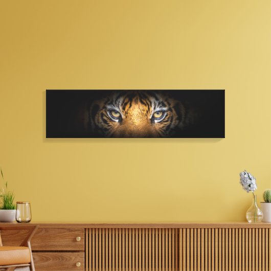 Augen einer Tigerpanoramakanwanlage Leinwanddruck (Insitu (Wohnzimmer))