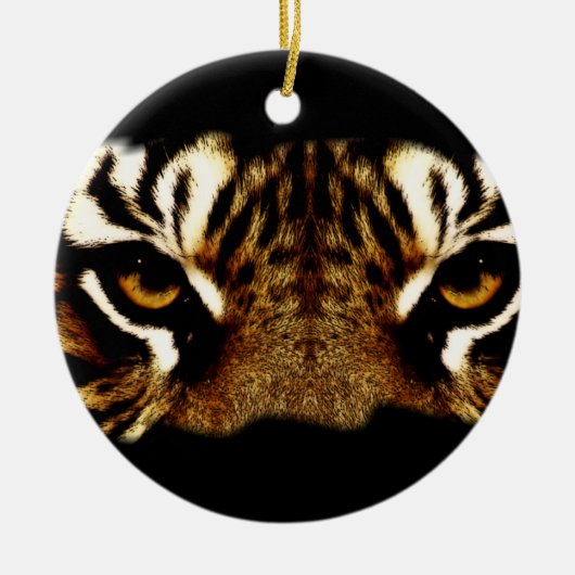 Augen eines Tigers Keramikornament (Vorne)