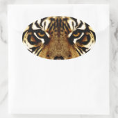 Augen eines Tigers Ovaler Aufkleber (Tasche)