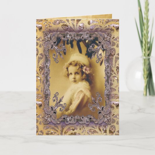 Augen eines Viktorianischen Kindes Feiertagskarte (Vorderseite)