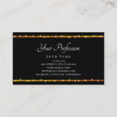 Augen fangen Glamour Glitzer Funkelnd Stars Schwar Visitenkarte (Rückseite)