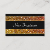 Augen fangen Glamour Glitzer Funkelnd Stars Schwar Visitenkarte (Vorderseite)