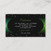 Augen fangen Grüne Marmorplatte Niedliche Glitzer  Visitenkarte (Rückseite)