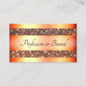 Augen Fangen Rose Gold Gradient Glitzer Sparkle Visitenkarte (Vorderseite)