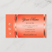 Augen Fangen Rose Gold Pfirsich Leuchtende Imitate Visitenkarte (Rückseite)