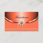 Augen Fangen Rose Gold Pfirsich Leuchtende Imitate Visitenkarte (Vorderseite)