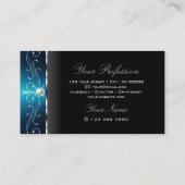 Augen fangen Schwarz Aquamarin gequetscht Juwelen  Visitenkarte (Rückseite)