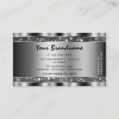 Augen Fangen Silber Glitzer Sparkle Stars Qualität Visitenkarte (Rückseite)