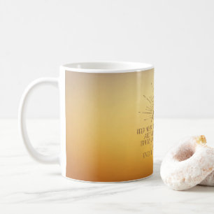 Augen fest an der Sonne Kaffeetasse