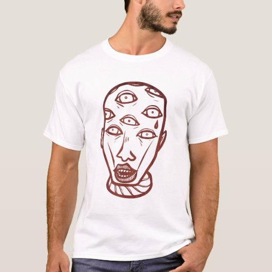 Augen-Gekritzel-Kunst-T - Shirt (Vorderseite)
