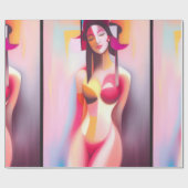 Augen geschlossen Weibchen mit Thunder_Cove Geschenkpapier (Flach)