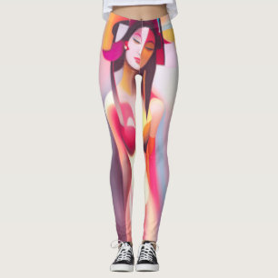 Augen geschlossen Weibchen mit Thunder_Cove Leggings