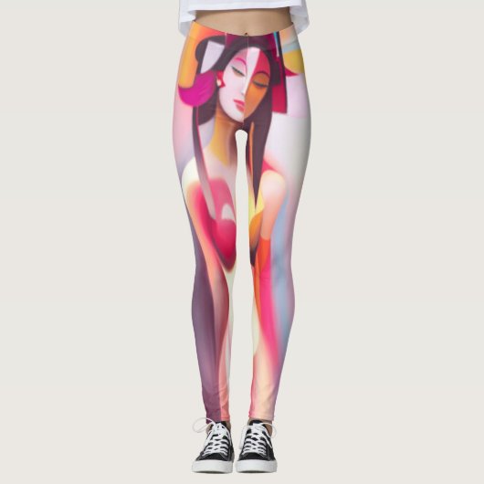 Augen geschlossen Weibchen mit Thunder_Cove Leggings (Vorderseite)