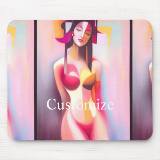 Augen geschlossen Weibchen mit Thunder_Cove Mousepad (Vorne)