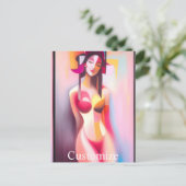 Augen geschlossen Weibchen mit Thunder_Cove Postkarte (Stehend Vorderseite)