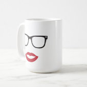 Augen-Glas-und LippenTasse Kaffeetasse (Vorderseite Links)