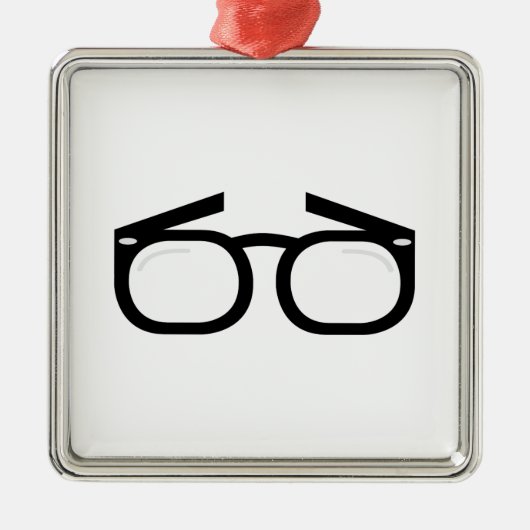 Augen-Gläser Silbernes Ornament (Vorne)