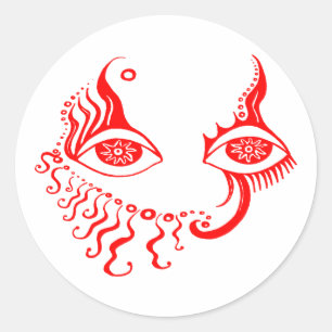 Augen haben runder aufkleber