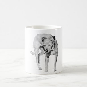 Augen halb geschlossen kaffeetasse