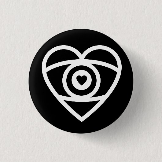 Augen-Herz Button (Vorderseite)