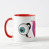 Augen-Herz U TASSE (Links)