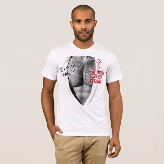 Augen hier oben Fantastisch weiß T-Shirt (Vorne ganz)