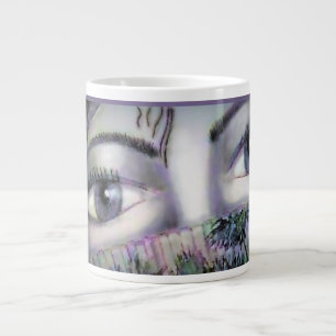 Augen hinter der orientalischen Fan-Tasse Jumbo-Tasse