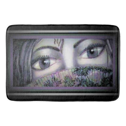 Augen hinter Orientalischer Lüfter Badematte (Vorderseite)