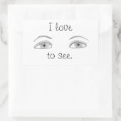Augen - Ich Liebe zu sehen, Aufkleber (Tasche)