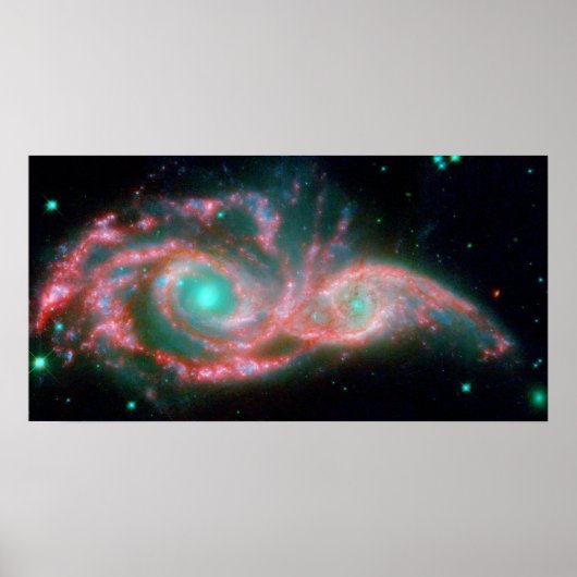 Augen im Himmel NGC 2207 NASA Poster (Vorne)