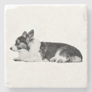 Augen im Kerzenlicht Steinuntersetzer