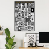 Augen in der Großstadt Poster (Heimbüro)