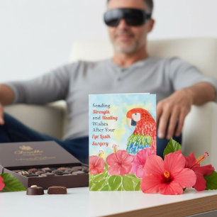 Augen Lasik Chirurgie Heilung Scharlachrote Aras, Karte