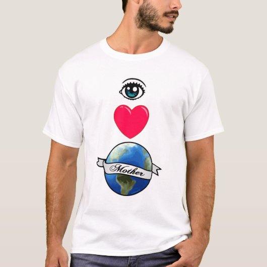 Augen-Liebe-Mutter-Erde T-Shirt (Vorderseite)