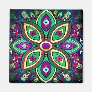 Augen-Lotus-Kunst-Magnet Magnet