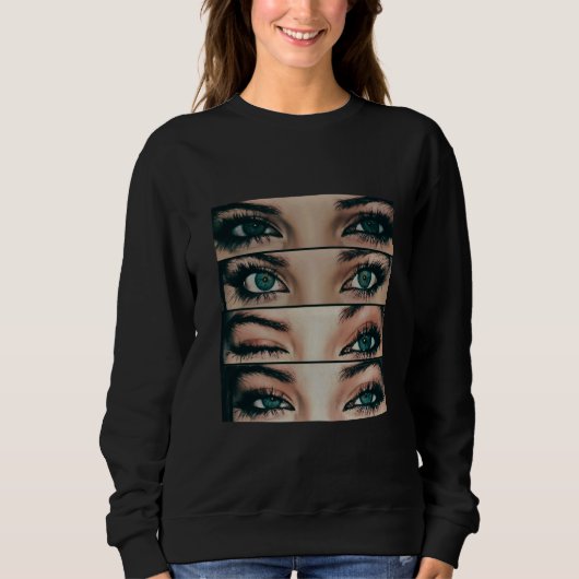 Augen lügen nicht Frau Kapuzenpullover  Sweatshirt (Vorderseite)