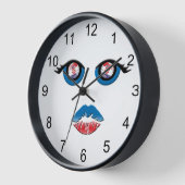 Augen mit kroatischem Emblem und Küssen von Mund Uhr (Winkel)