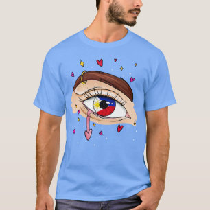 Augen mit philippinischer Flagge T-Shirt