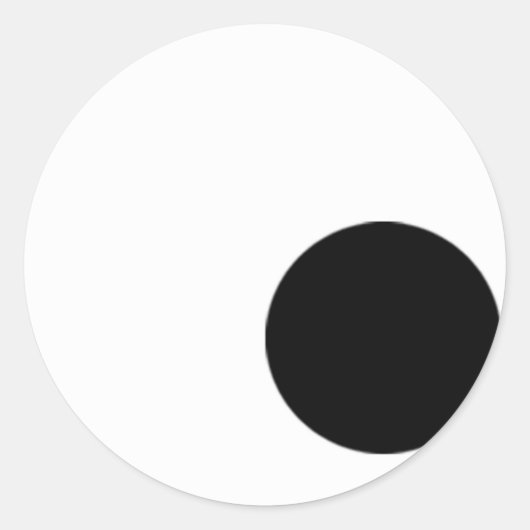 Augen nach unten runder aufkleber (Vorderseite)