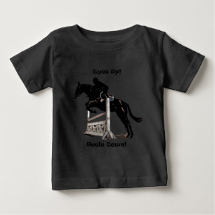 Augen oben! Heels unten! Pferd Baby T-shirt